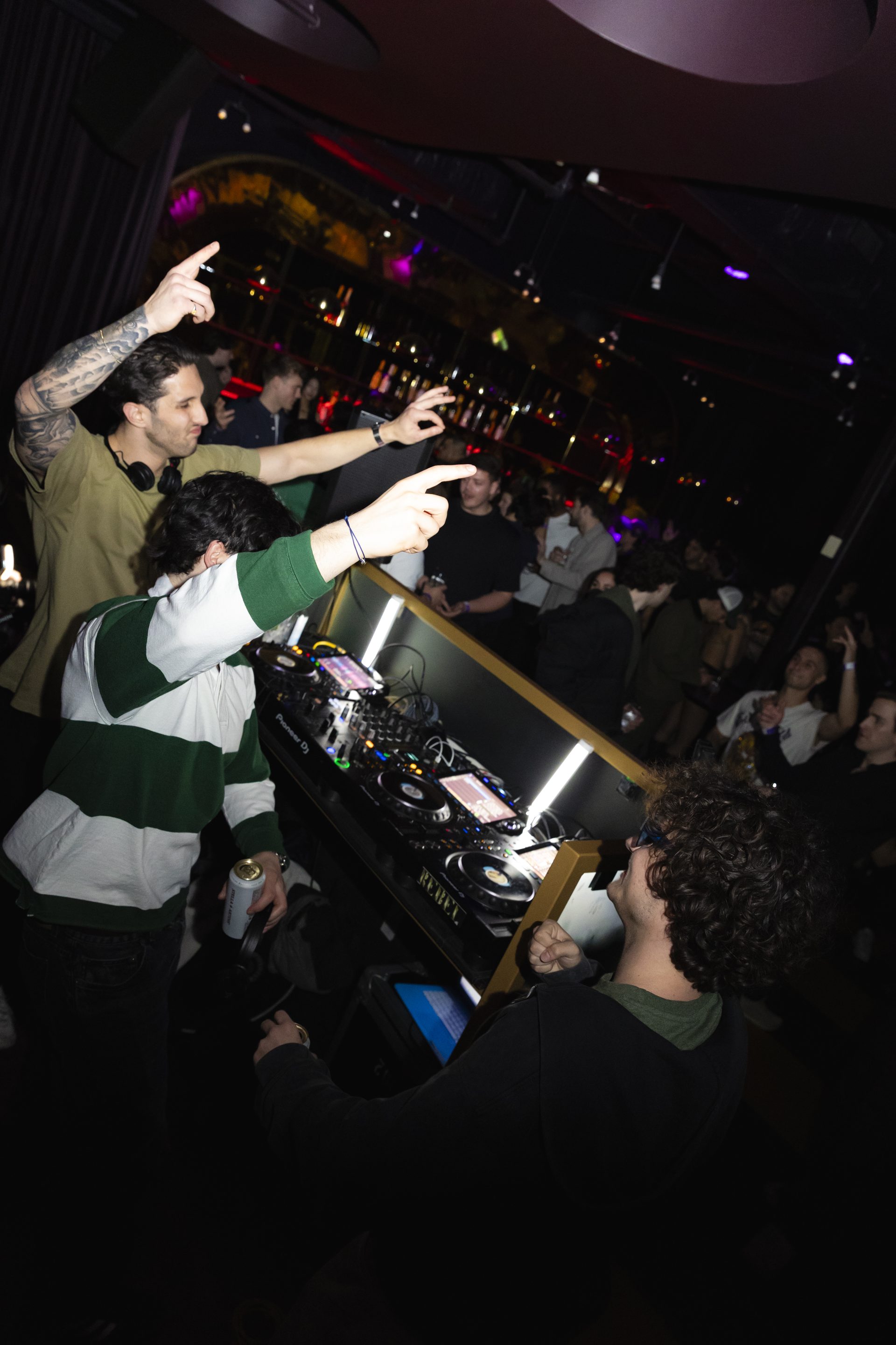 DJs behind the decks — No Sleep Club